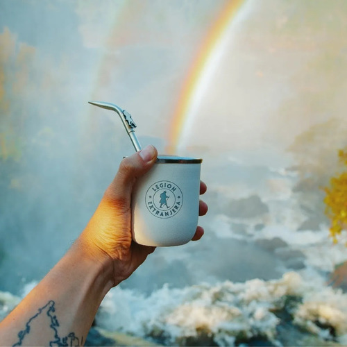 Imagen 2 de 4 de Mate Clasico Acero Inoxidable 150ml Legion Extranjera Color Blanco