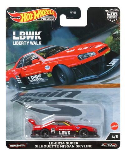 Hot Wheels Liberty Walk Er34 Nissan Skyline Color Rojo