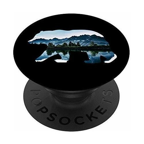 Bear Forest Lake Mountain Design Popsockets Popgrip: 8yhnw