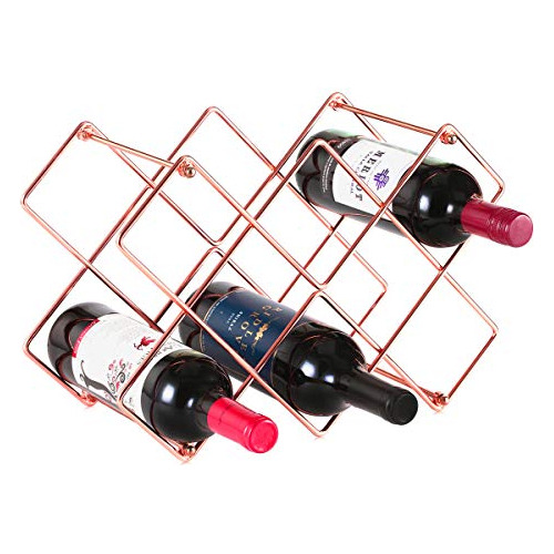 Countertop Wine Rack - 10 Bottle Wine Holder For Red Wh...