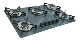 Fogão Cooktop a Gás 5 Bocas Ultra Chama Marmo. Cinza 127/220v