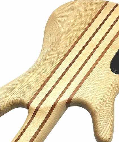 Bajo Eléctrico Con Funda Midland Heb-900p Neck-through