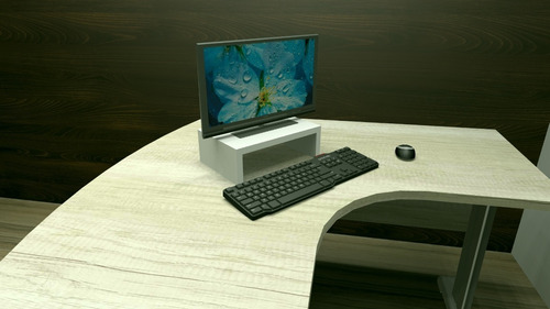 Imagen 4 de 5 de Tarima Elevador Para Monitor (x10) 30x20x10 Cm Color Blanco
