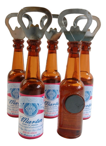 10 Souvenir Destapador Mini Botella Replica Cerveza Fernet