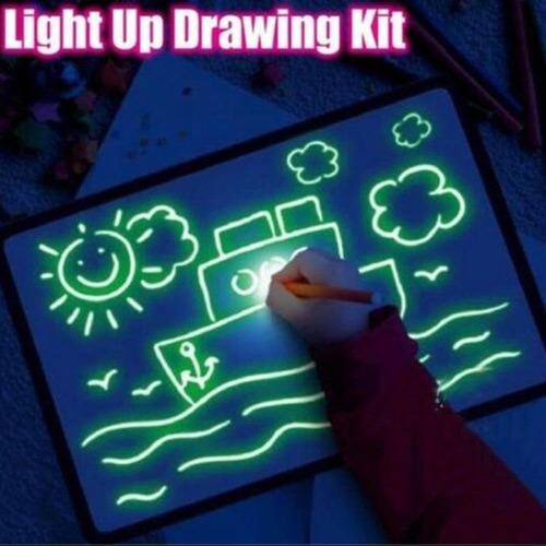. Bloco De Desenho Mágico Com Luz Led Prancheta De Led Para
