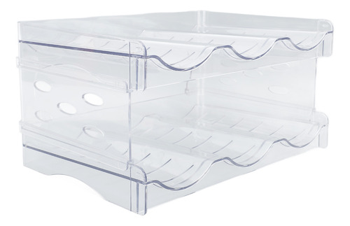 Organizador De Botellas De Agua Apilable De Doble Capa Trans