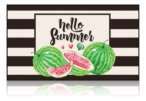 Felpudo De Bienvenida De Verano, Diseo Floral De Hello Summe