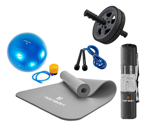 Kit4 Mat Nbr+soga+banda Tens+rueda Abd+pelota Envio Y Cuota