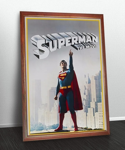 Superman La Película Christopher Reeve Poster Enmarcado