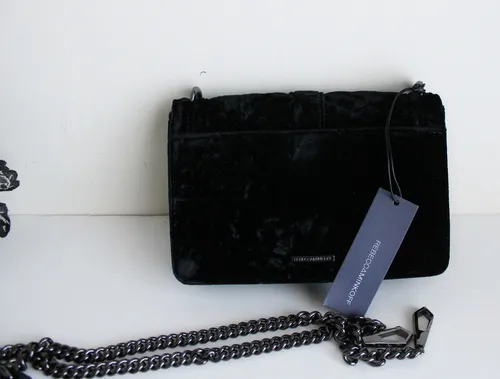 Rebecca Minkoff Cartera Cadena Terciopelo Chevron Nueva Envi