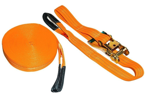 Slackline Laranja 15mts Com Fita E Catraca Esportes Radicais