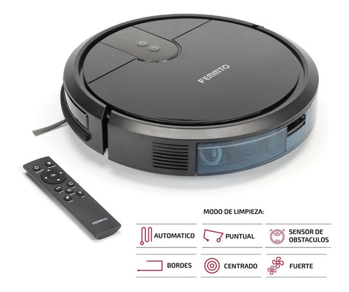 Imagen 3 de 10 de Aspiradora Robot Femmto Automática Inteligente Trapeadora