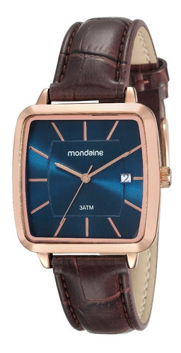 Relógio Mondaine Masculino Calendário Pul Couro 53573gpmvrh2