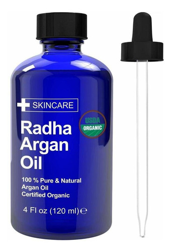 Radha Beauty Aceite De Argán Orgánico Certificado Por Usda,