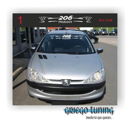 Peugeot 206 Adhesivos Parabrisas Mod 01