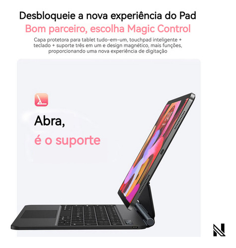 Capa Para iPad Pro De 11 De Teclado De Toque Magnético