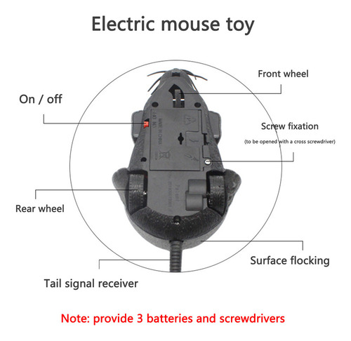 Ratón Eléctrico Con Control Remoto For Mascotas, Juguete Di