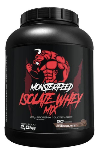 Isolate Whey Mix 2kg Monsterfeed Sabor Chocolate