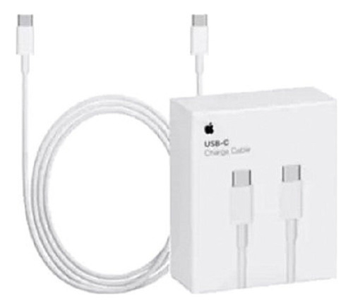 Cable Usb-c Cable De Datos Para iPhone 15 A1703 Blanco Con Entrada Usb C Salida C