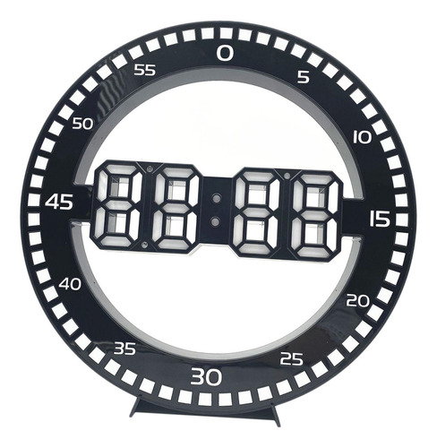 Reloj De Pared Digital De 12 Pulgadas Redondo Luz Blanca