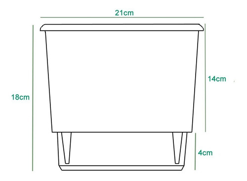 Imagem 4 de 4 de Vaso Raiz Auto Irrigável 21cm N4 Autoirrigável Planta Cores