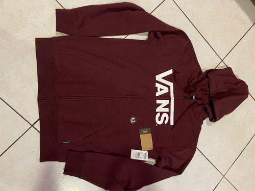 Sudadera Vans De Algodón Vino S De Hombre Cierre Cimpleto (Usado)