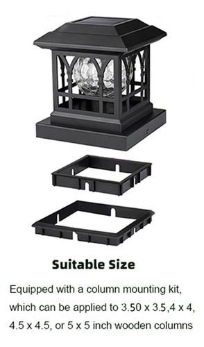 Faros De Columna Solar Para Exteriores, Valla De Jardín, Val