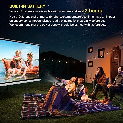 Fangor Proyector Wifi Bluetooth 8400mah Batería, Proyector D