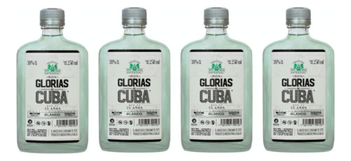 Pack De 4 Ron Glorias De Cuba Blanco 250 Ml