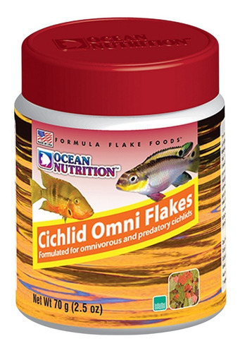 Cichlid Omni Flakes De Ocean Nutrition 70 Grs Acuario