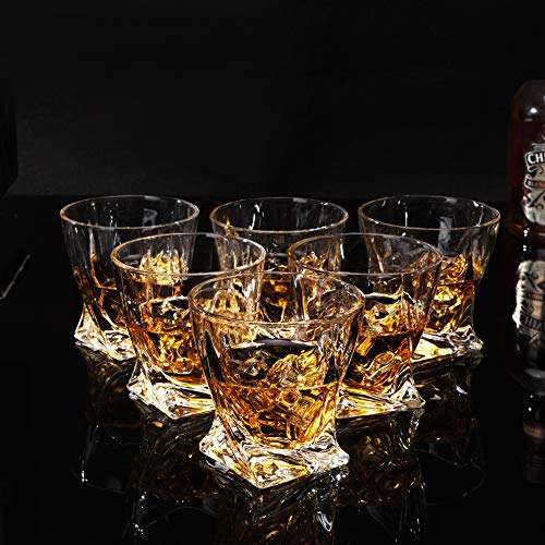 Juego De 6 Vasos De Whisky, Vasos De Cristal Torcido Kanars