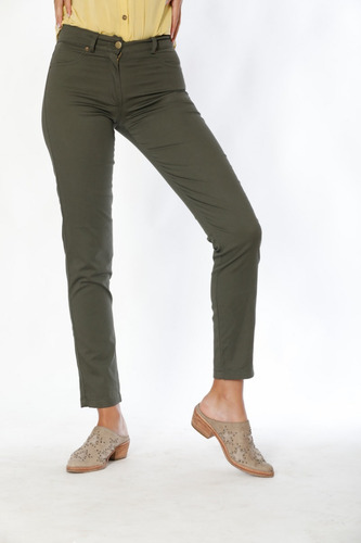 Pantalón Recto Tiro Medio Varios Colores Cotton Spandex