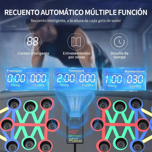 Tabla Lagartijas Portátil Inteligente Y Multifuncional Negro Tabla Soporte P Lagartijas Pecho Hombro Espalda Tríceps