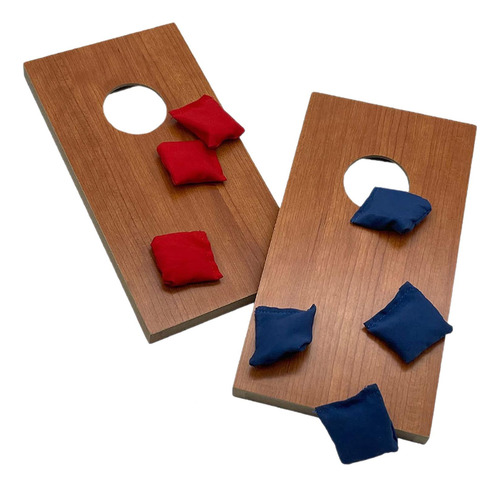 Juego De Mesa Cornhole Con 8 Pufs, Juego De Escritorio De