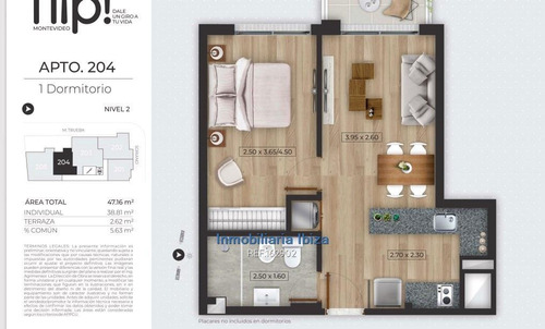 Imagen 5 de 15 de Cordón Sur Proyecto 1 Dormitorio Desde U$d 124.500