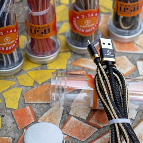 Kapbom Cabo Malha Micro Usb V8 1m 3,1 Turbo