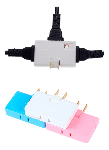 Adaptador Convertidor Enchufe 3 En 1 Giratorio Multitoma  