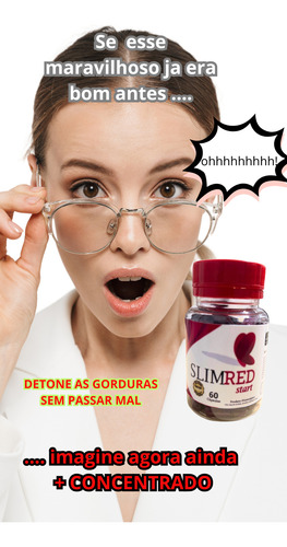 Slim Red Start 60 Cápsula, Original, Natural,emagrece ,+ Sem Sabor