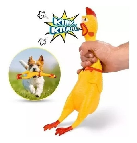 Juguete De Goma Pollo Con Sonido Masticable Para Mascotas