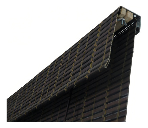 Top Flex Persiana Bambu Romana Marrom 80(L) X 220(A)cm Cortina Madeira Roman Shade C/ Bandô 0,80 x 2,20