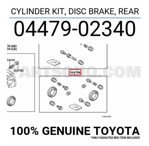 Kit De Reparacion De Cilindro Delantero Freno Corolla 00-08