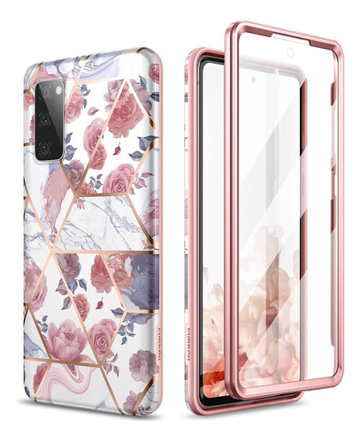 Funda Suritch Galaxy S20 Fe Bumper Protectivo Rose Marble