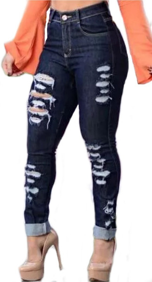 calça jeans rasgadinha feminina cintura alta mercado livre