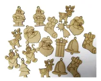 Comprar 50 Formas 7cm Navideñas Colgar Fibrofacil Mdf Navidad