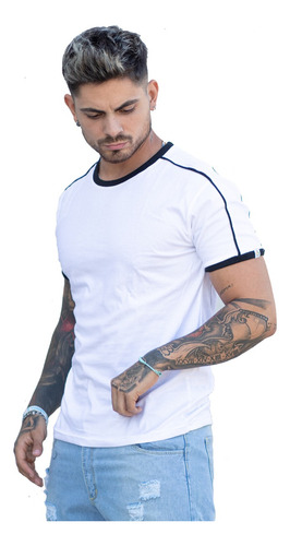 Imagen 1 de 9 de Remeras Entalladas De Importacion Slim Fit Hombre A12