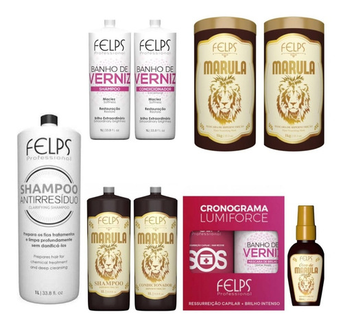 Felps Profissisonal Kit Vários Produtos 