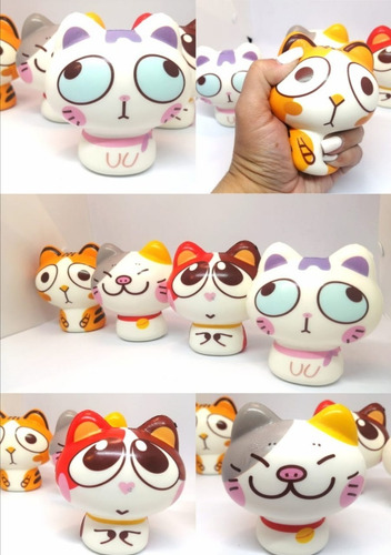 Skuishy Juguete Antiestrés Goma Suave Diseño Gatito/a Kawaii