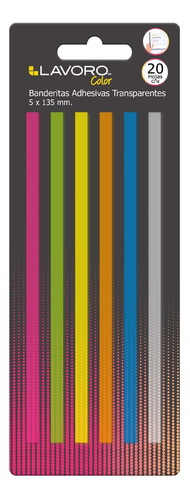 Set Banderitas Plásticas Largas De Colores Adhesivas