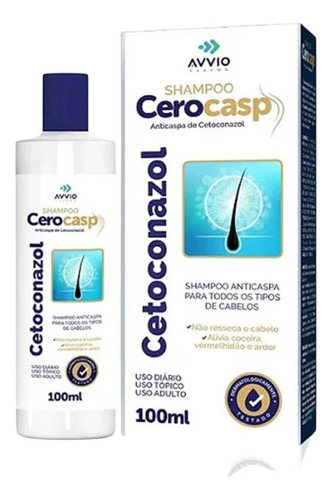 Kit Shampoo Cerocasp Cetoconazol Com 5 Un De 100ml Cada