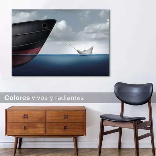 Cuadro Decorativo Barco De Alta Calidad Con Marco 60x90 Br